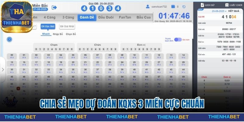 Chia sẻ mẹo dự đoán KQXS 3 miền cực chuẩn