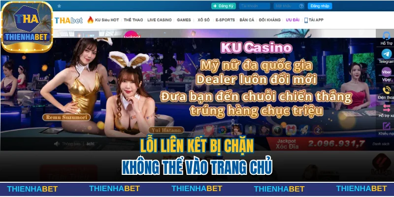 Lỗi liên kết bị chặn không thể vào trang chủ