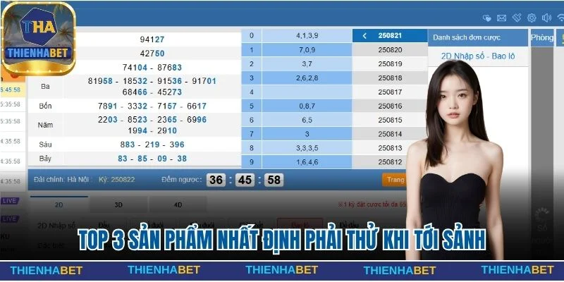 Top 3 sản phẩm nhất định phải thử khi tới sảnh